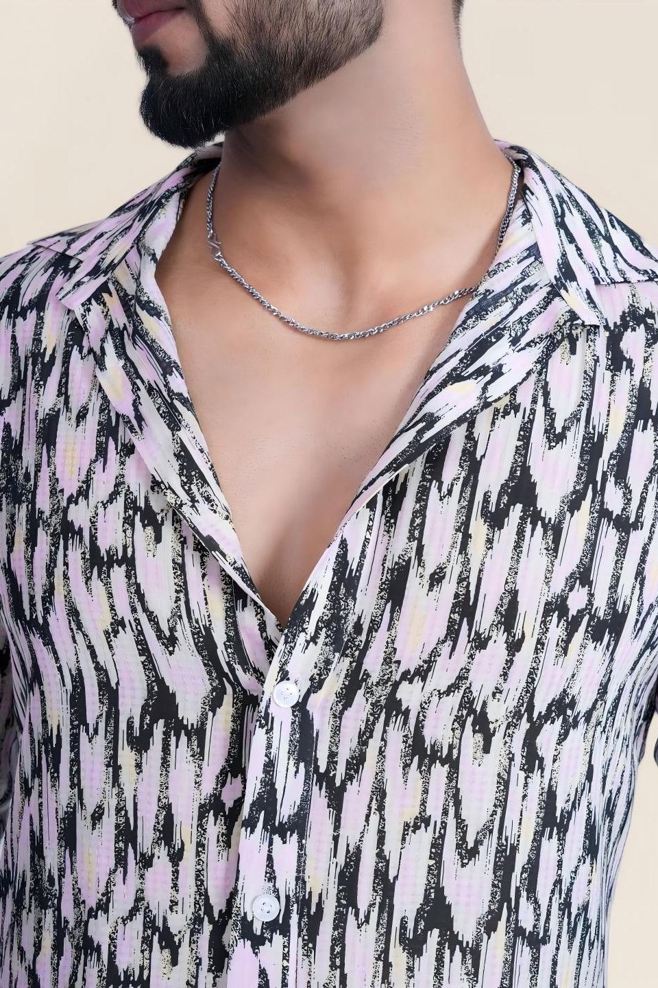 Blush Noir Abstract Printed Shirt
