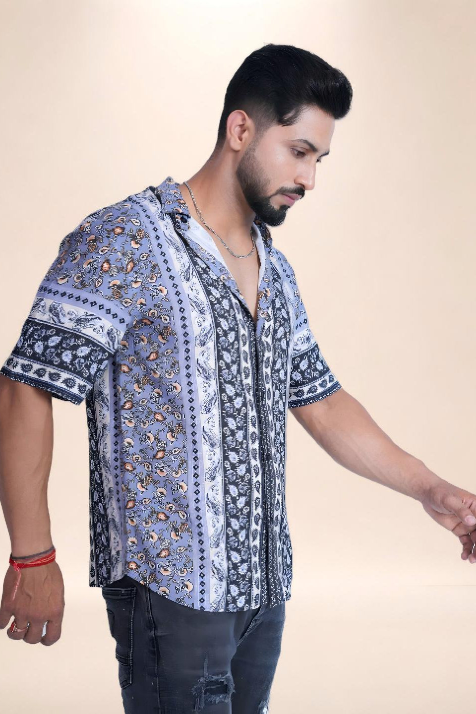 Indigo Heritage Printed  Shirt