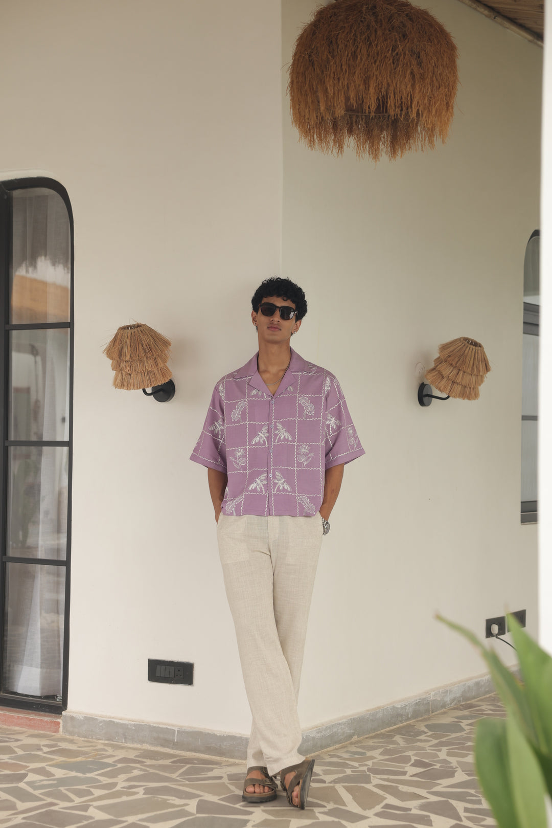 Lavender Garden Embroidered Shirt