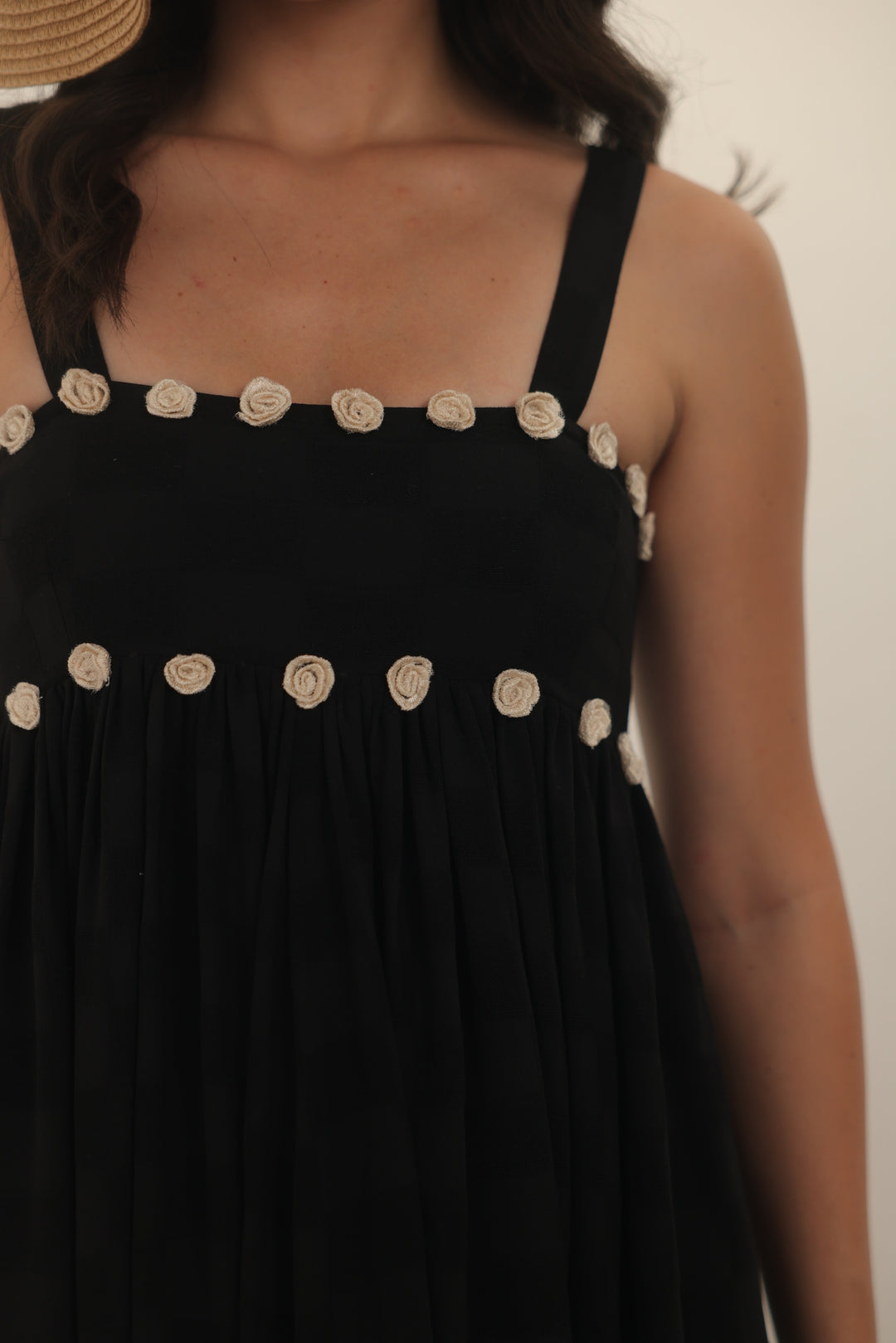 Midnight Rosette Maxi Dress