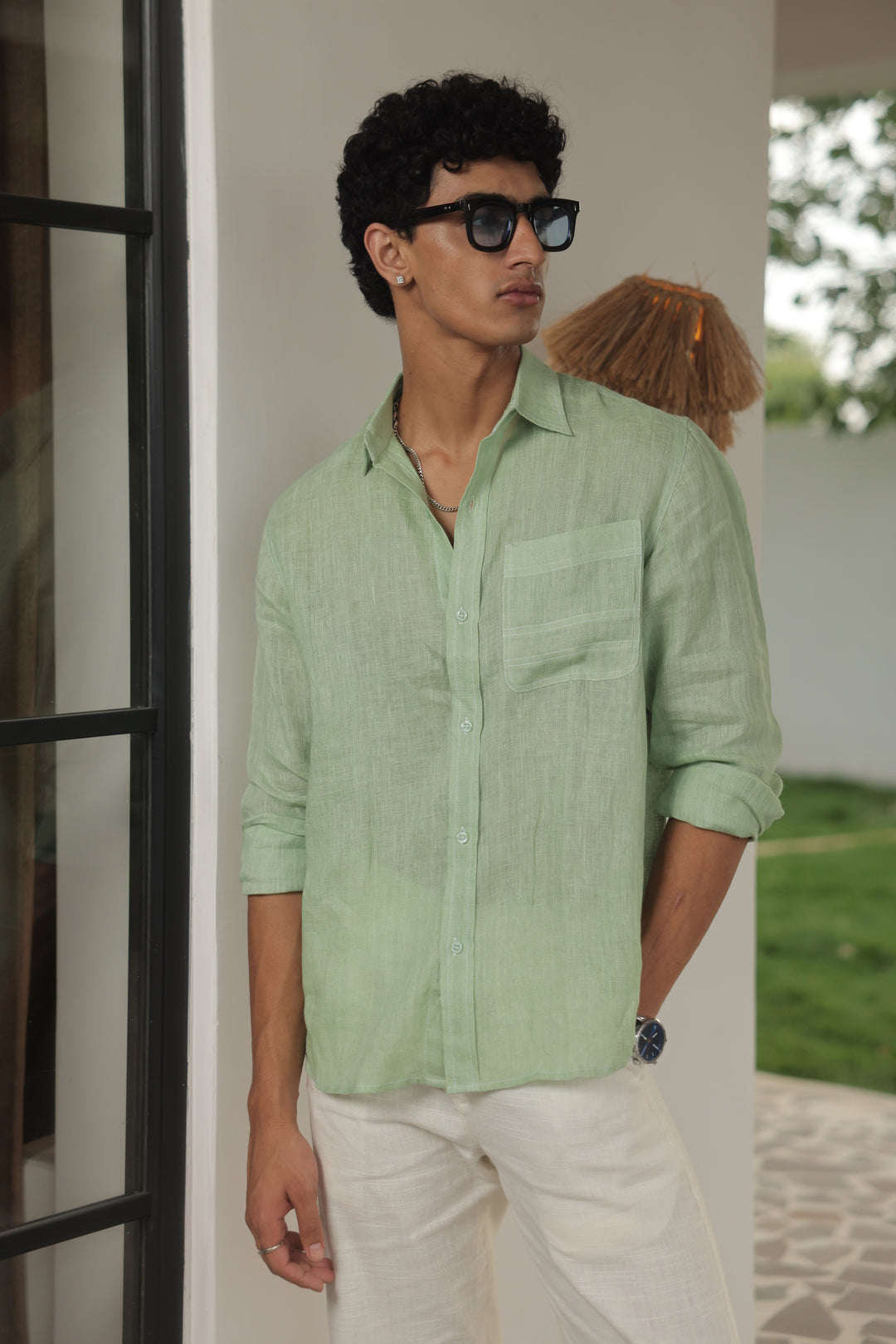 Mint Breeze Linen Shirt