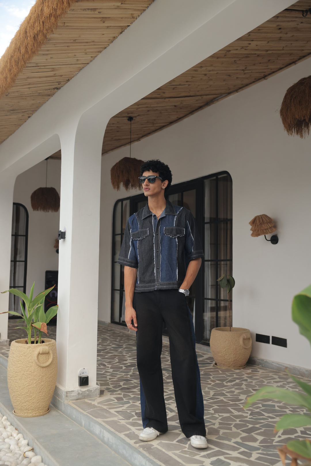 Dual Tone Denim Shirt