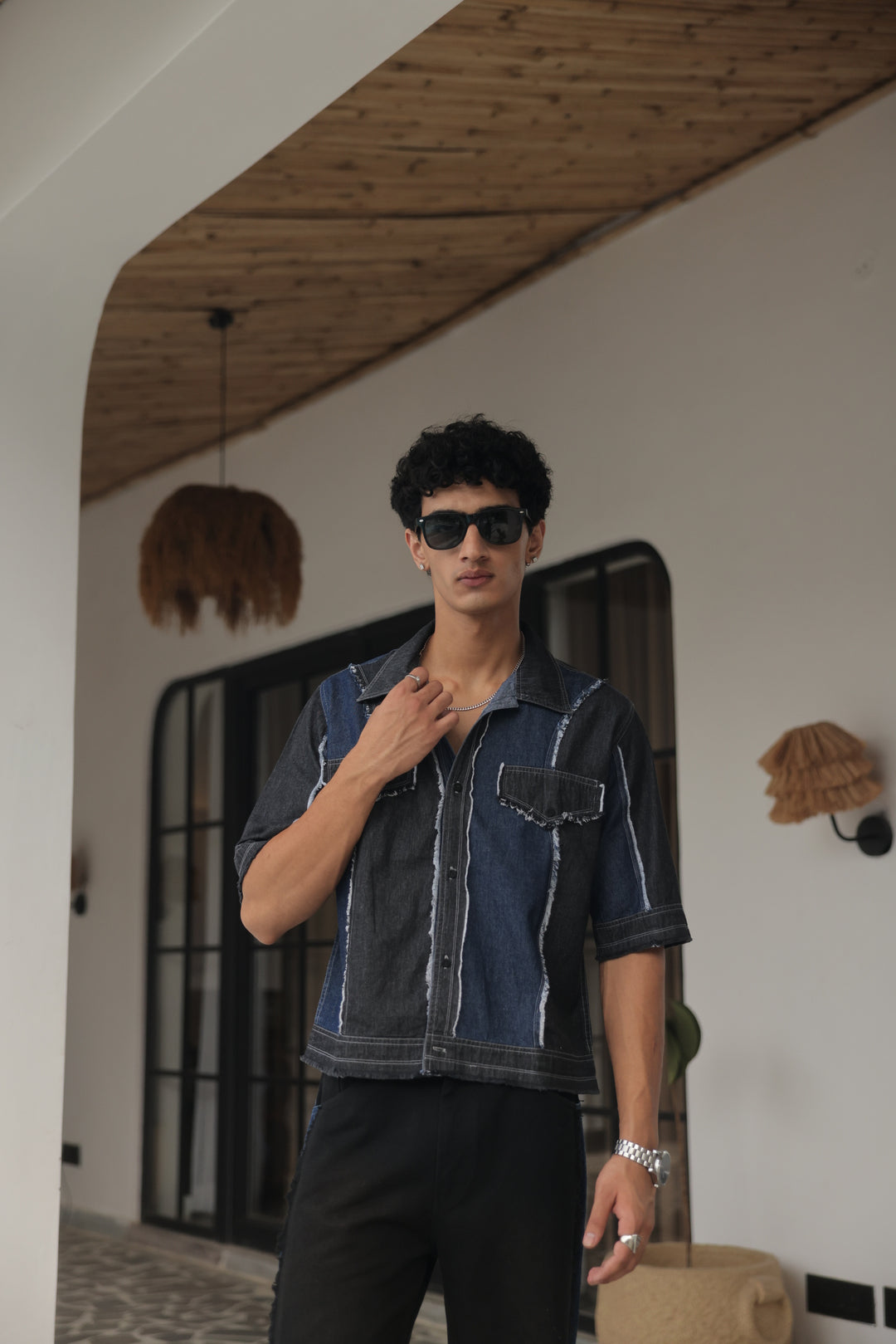Dual Tone Denim Shirt