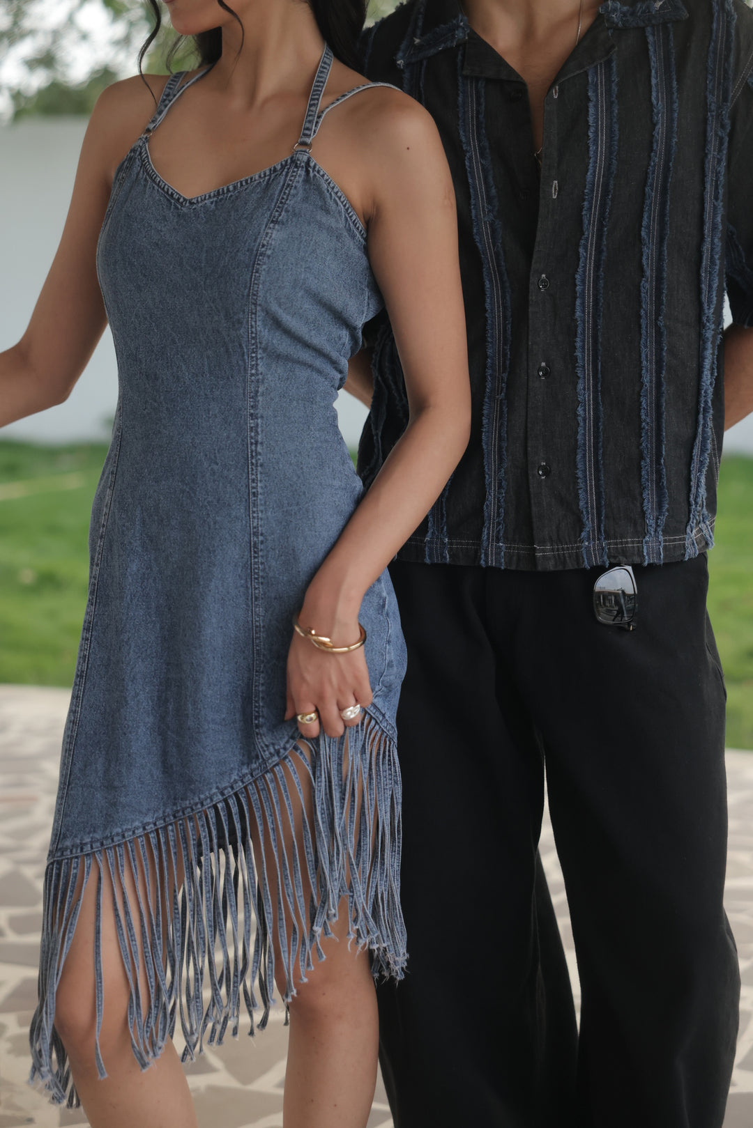 Indigo Breeze Fringe Dress