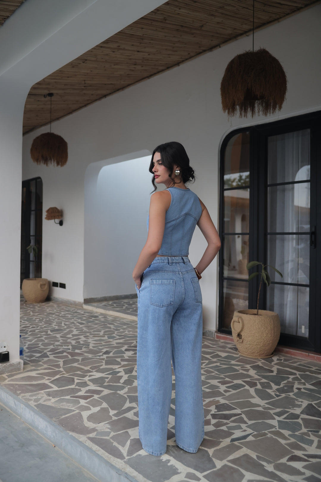 Skyline Denim Vest Co-Ord Set