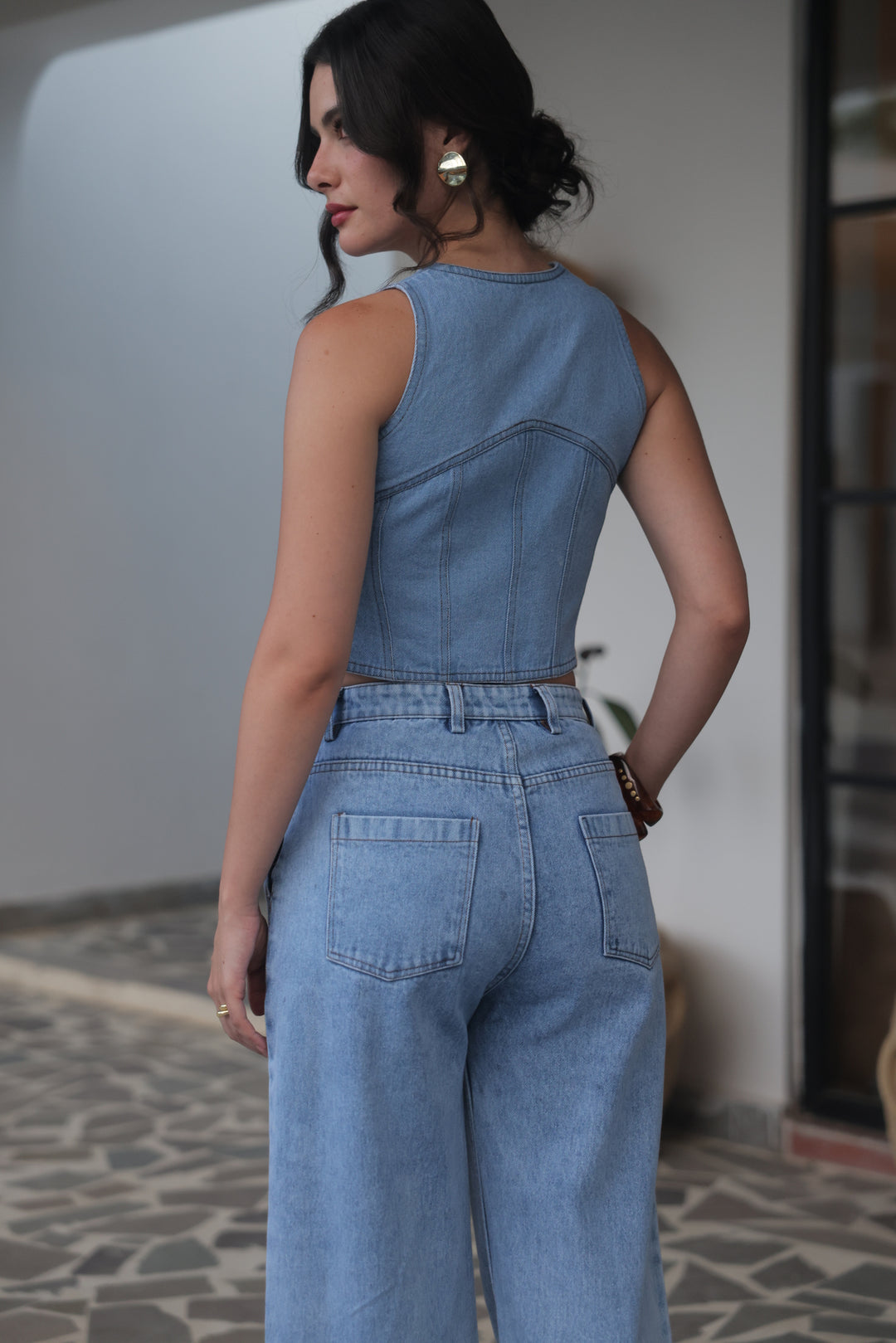Skyline Denim Vest Co-Ord Set