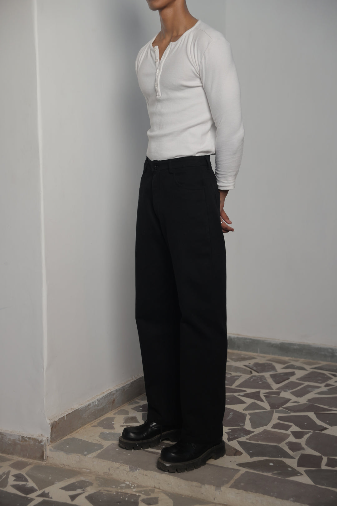 Midnight Classic Wide-Leg Denim