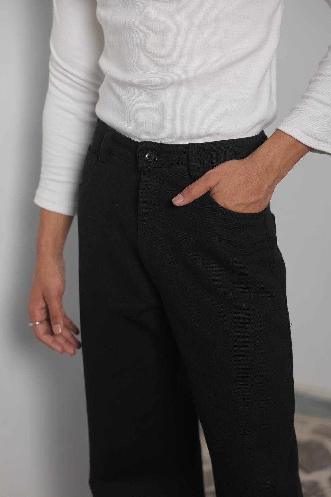 Midnight Classic Wide-Leg Denim