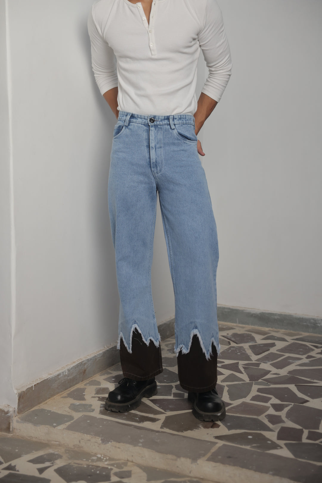 Rogue Edge Two-Tone Loose Jeans