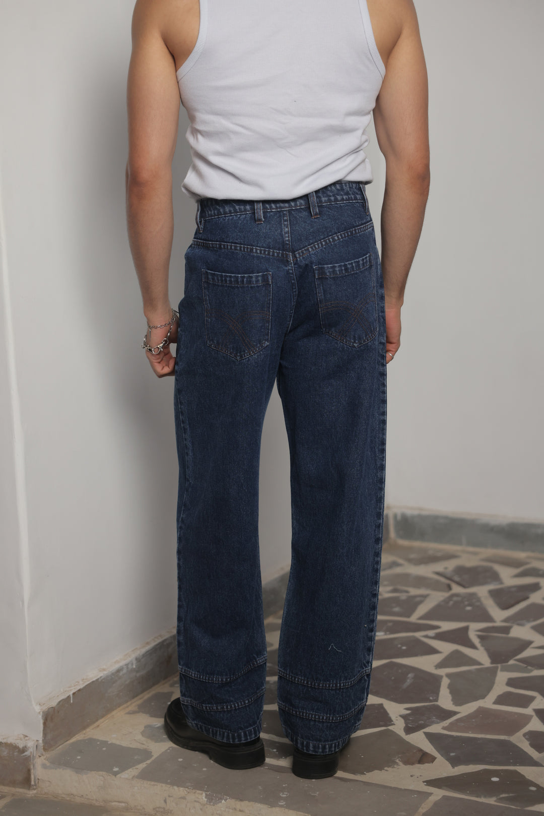 Dark Indigo Straight Jeans